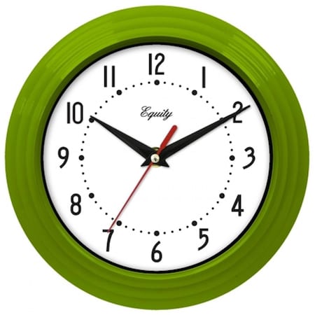 Equity By La Crosse EQUITY LACROSSE  8 in. Analog Wall Clock - Green EQ304148